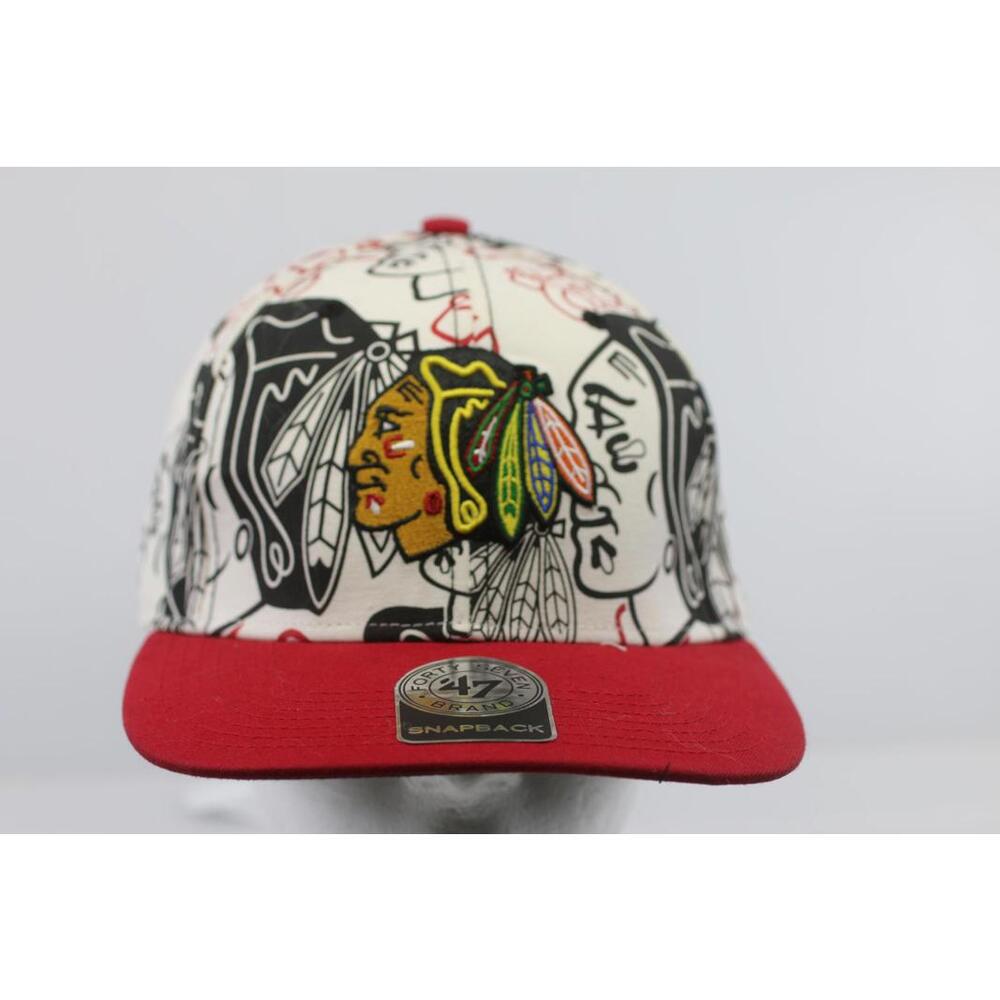Chicago Blackhawks Bravado Captain White 47 Brand Adjustable Hat